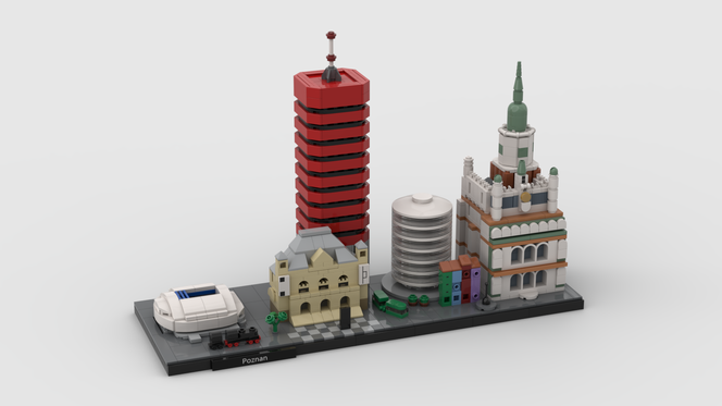 Poznań z klocków Lego! Powstał projekt panoramy miasta z najważniejszymi budowlami!
