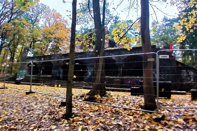 Porządkowanie terenu wokół wieży Quistorpa