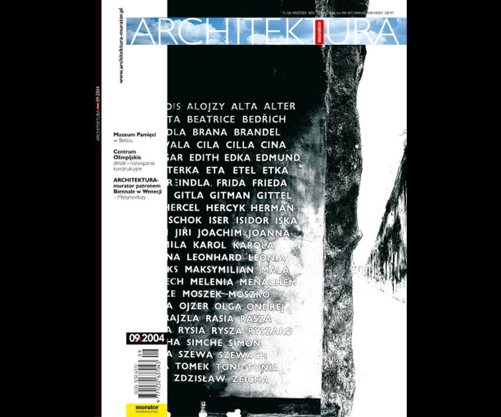 Okładka Miesięcznik Architektura 09/2004