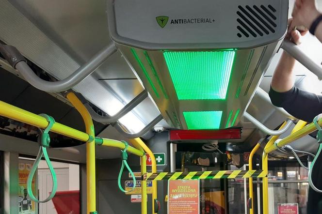 Oczyszczacz powietrza w autobusie MPK Łódź