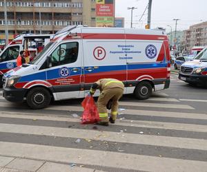 Wypadek na placu Rodła w Szczecinie