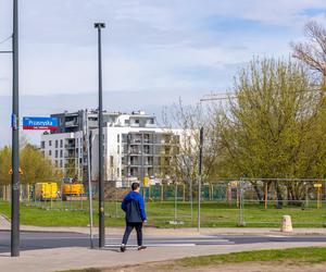 Budowa Skweru Krasińskiego na Żoliborzu w Warszawie