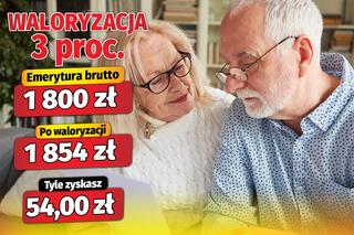 Waloryzacja emerytur 3 proc.