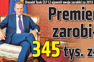 Premier zarobił 345 tys. zł