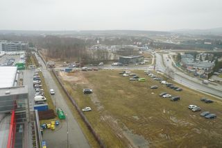 Widok na Targi Kielce i okolice z wieży Sigma