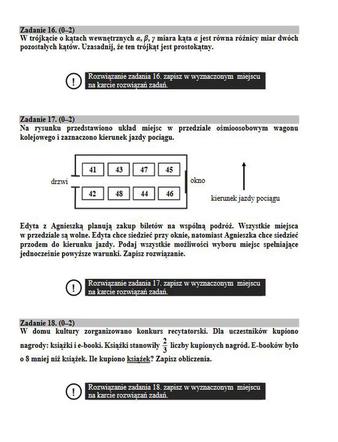 Egzamin ósmoklasisty 2020 matematyka - ARKUSZE CKE, ODPOWIEDZI, ZADANIA