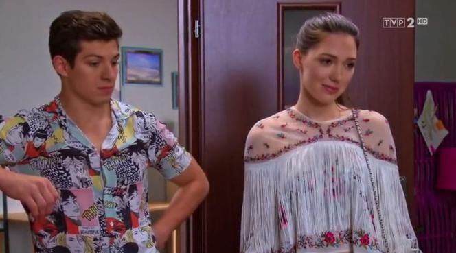 Barwy szczęścia odc. 1955. Laura (Kim Grygierzec), Justin (Jasper Sołtysiewicz) 