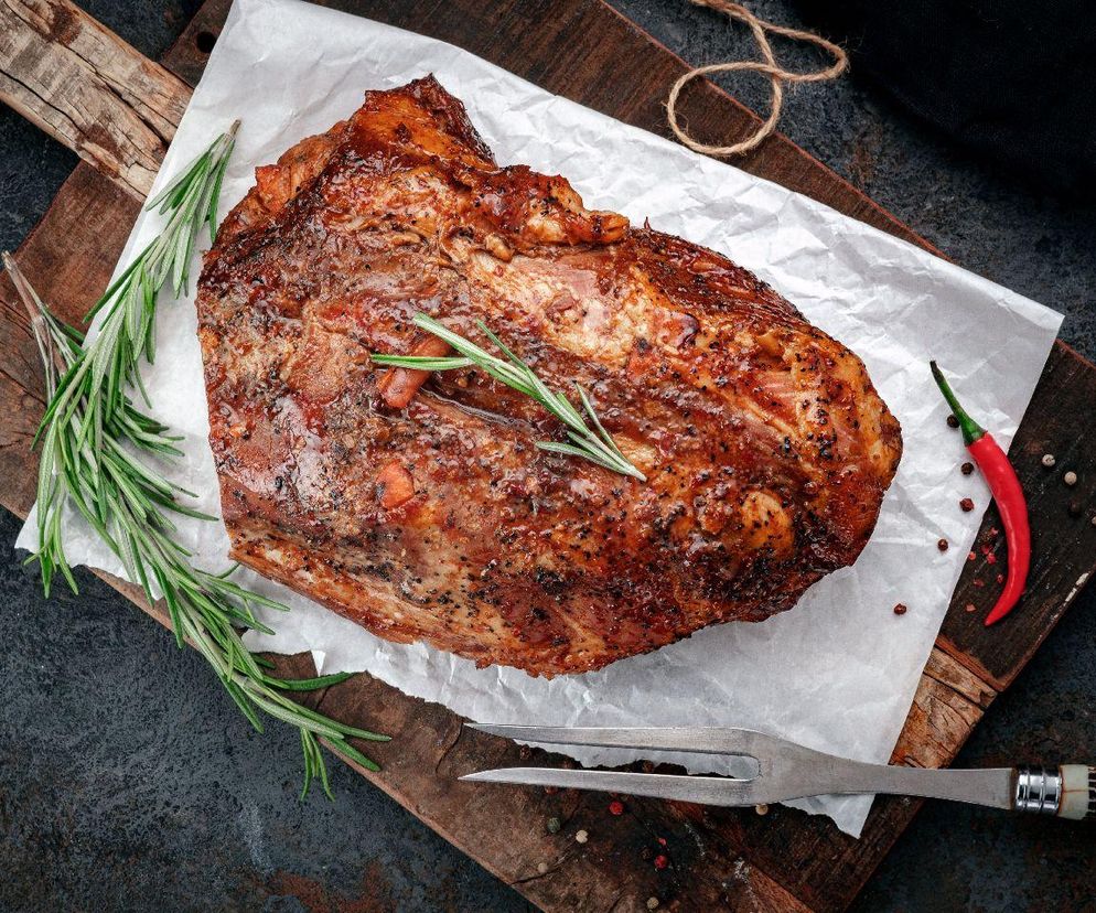 karkówka faszerowana pieczarkami