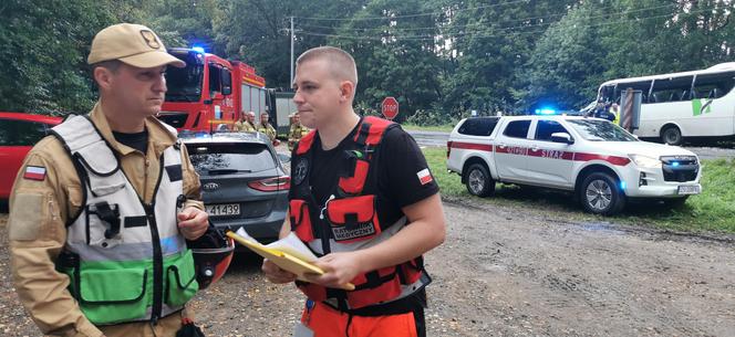 Wypadek w pobliżu Konotopu  - autobus z tirem 