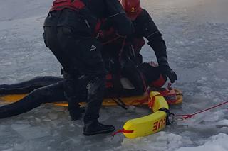 Pokazy ratownictwa lodowego na terenie kąpieliska Słupna w Mysłowicach