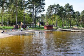 plaża miejska w Augustowie nad jeziorem Necko