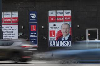 Plakaty wyborcze przed wyborami do Parlamentu Europejskiego 2024