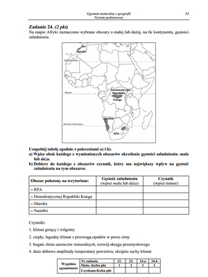 Geografia rozszerzona 2013