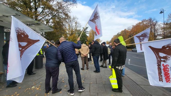 Protest taksówkarzy w Warszawie 16.10.2025