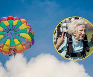 104-letnia Dorothy Hoffner pobiła rekord świata! To najstarsza osoba, która skoczyła ze spadochronem. Ale ma problem...