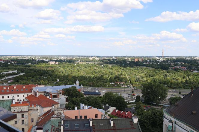 Panorama Lublina z najwyższego punktu widokowego w mieście - Wieży Trynitarskiej