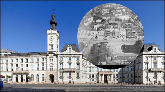 Pałac Jabłonowskich po rekonstrukcji i zniszczony