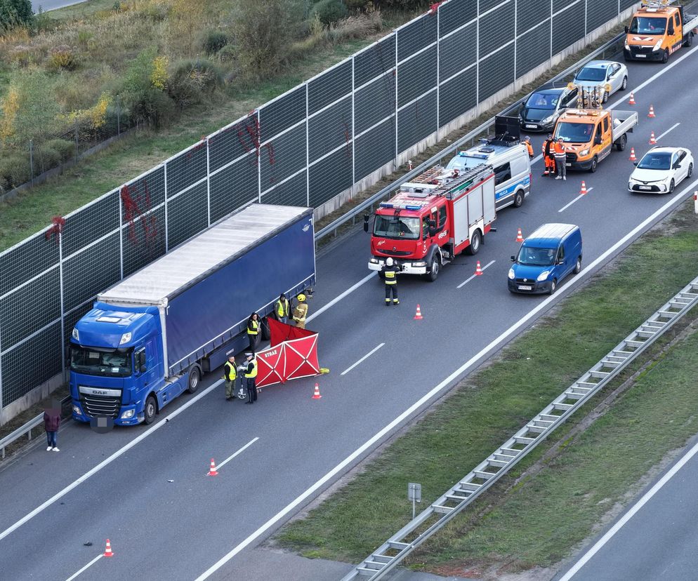 Śmiertelne potrącenie na A2. Nie żyje 71-letni kierowca ciężarówki