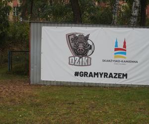 Zniszczona murawa na stadionie w Skarżysku