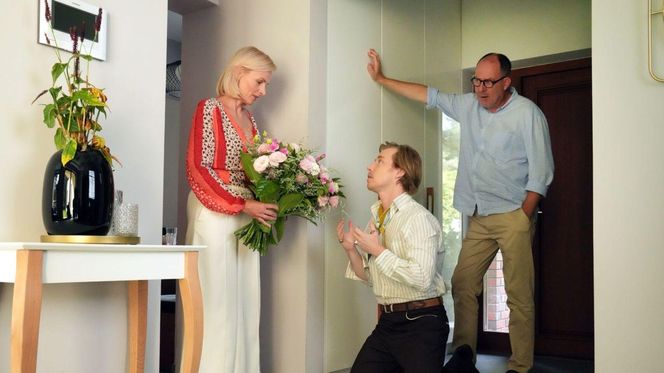 Barwy szczęścia odc. 3111. Olga (Dorota Łukasiewicz-Kwietniewska), Bartosz (Maciej Nawrocki), Marek Złoty (Marcin Perchuć)