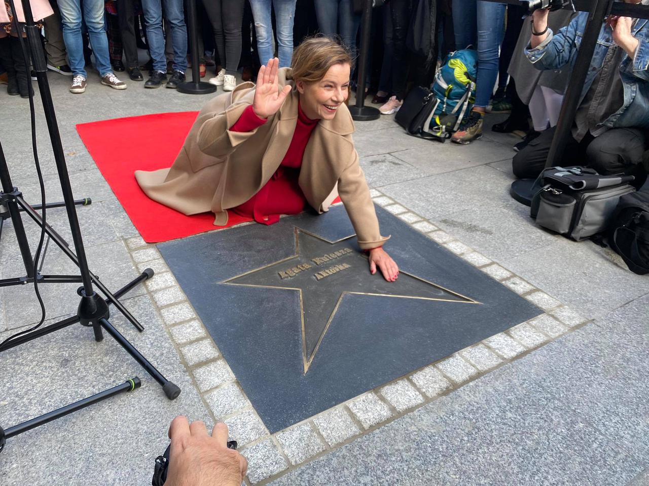 Agata Kulesza odsłoniła swoją tablicę w łódzkiej Alei Gwiazd!