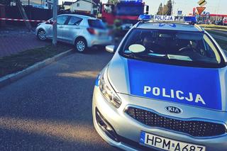 Z 3 promilami prosto w słup! Kolizja na ul. Spokojnej w Łomży [FOTO]