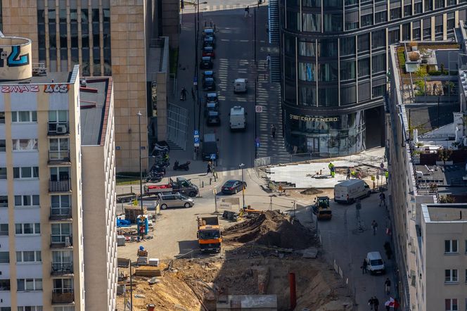 Plac Centralny w Warszawie pod koniec budowy