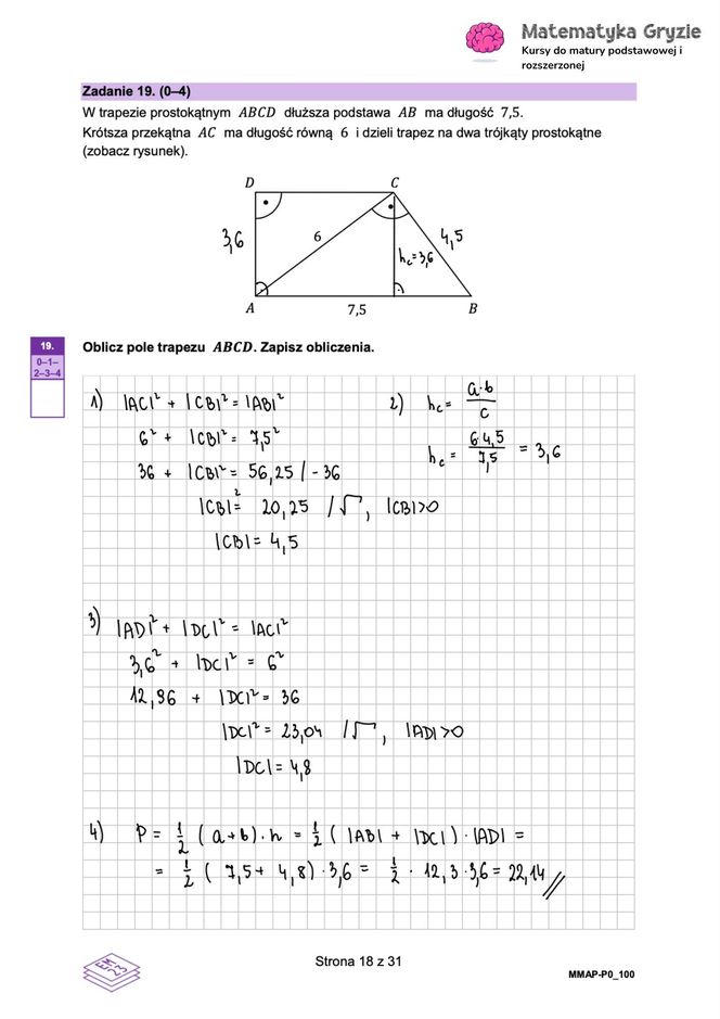 Matura próbna matematyka 2024 - odpowiedzi