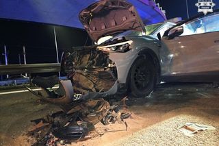 Dantejskie sceny na DK1. W kraksie brało udział 9 pojazdów. Zaczęło się od kierowcy bmw