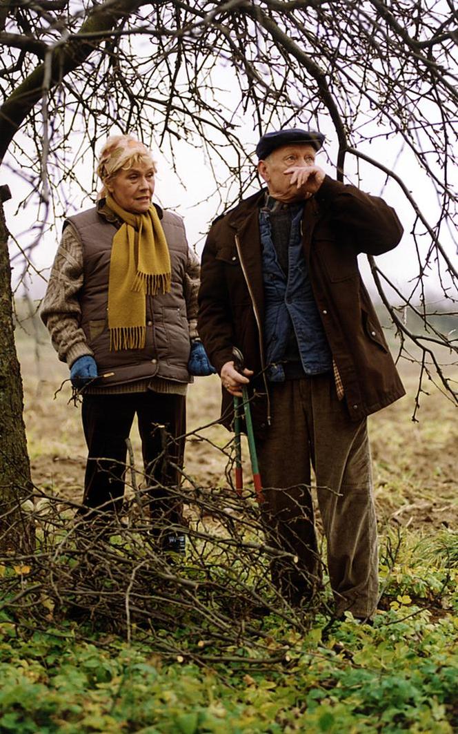 Teresa Lipowska (Barbara) i Witold Pyrkosz (Lucjan) na początku "M jak miłość" - jesień 2000 rok. 