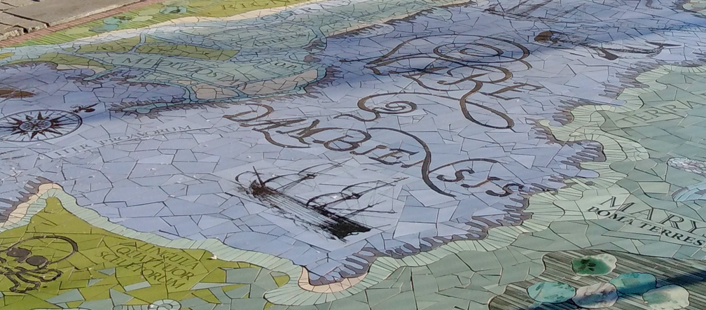 Na bulwarach powstaje okazała mapa jeziora Dąbie