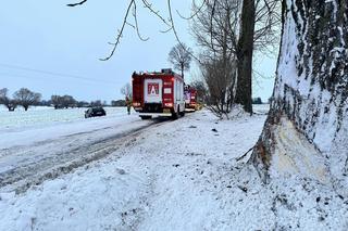 Fatalne warunki na drogach! Dwa auta wylądowały na dachu [ZDJĘCIA]