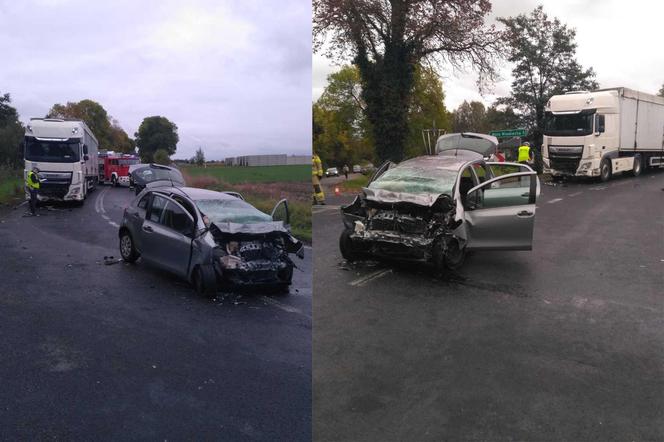 Śmiertelny wypadek pod Pajęcznem. Kierująca toyota i jej pasażer nie żyją [ZDJĘCIA]