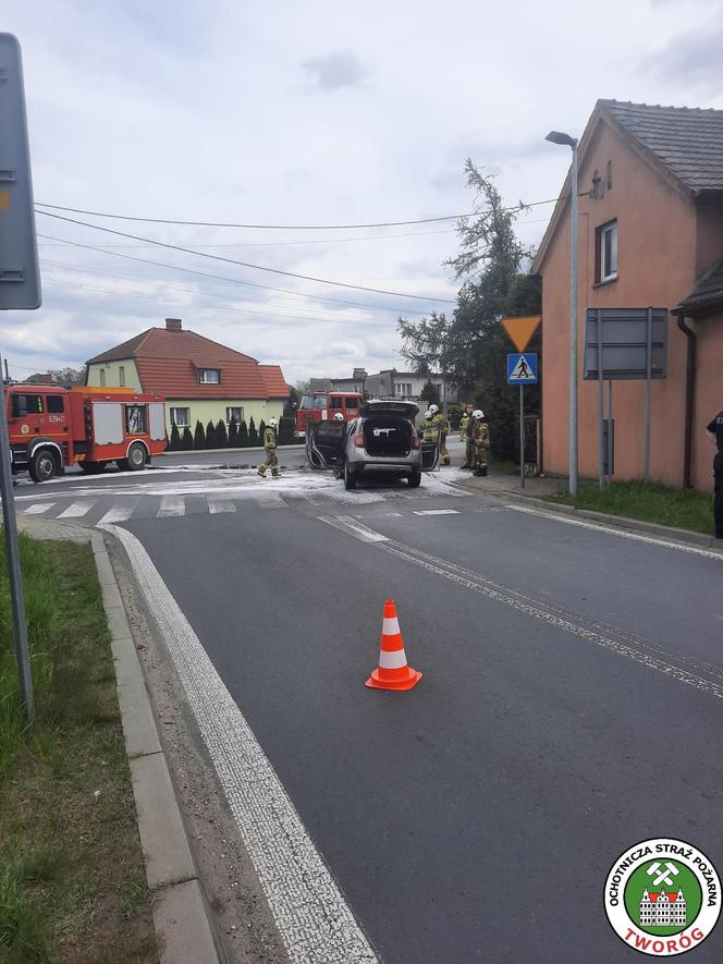 Pożar samochodu osobowego w Tworogu