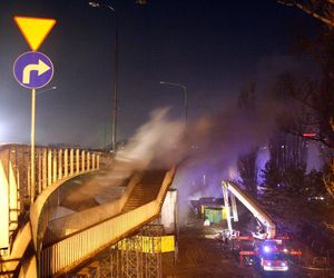 Pożar Mostu Łazienkowskiego 14.02.2015