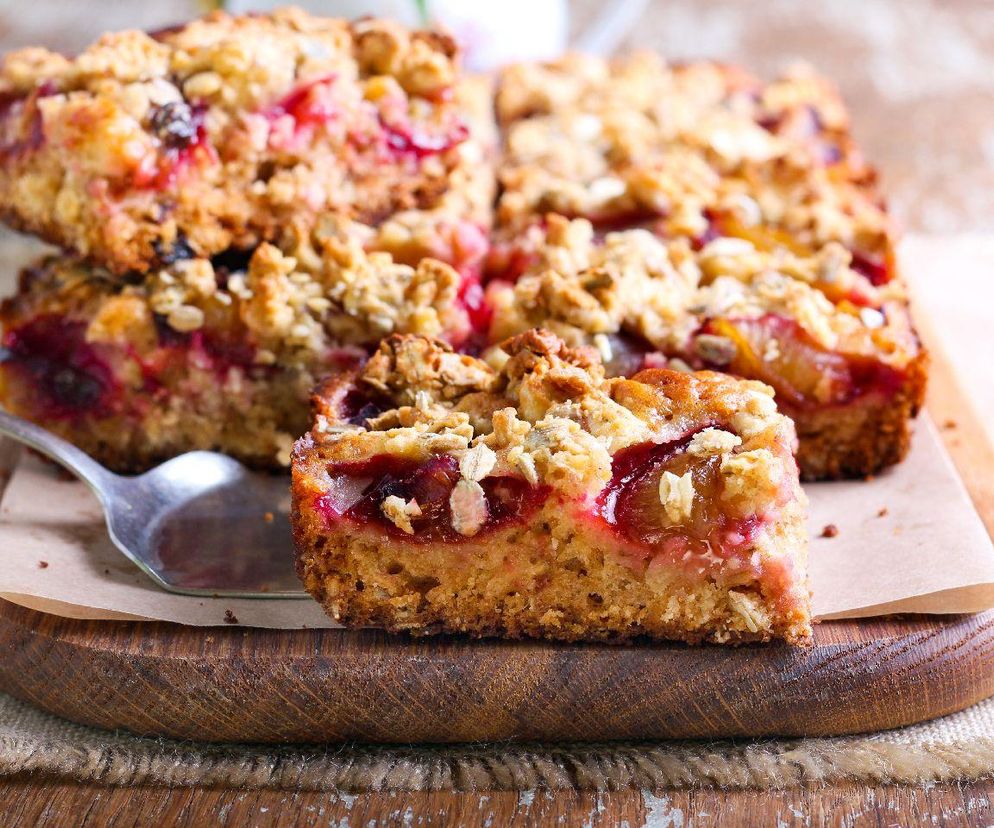 ciasto owsiane ze śliwkami