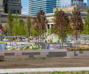 Plac Centralny w Warszawie pod koniec budowy