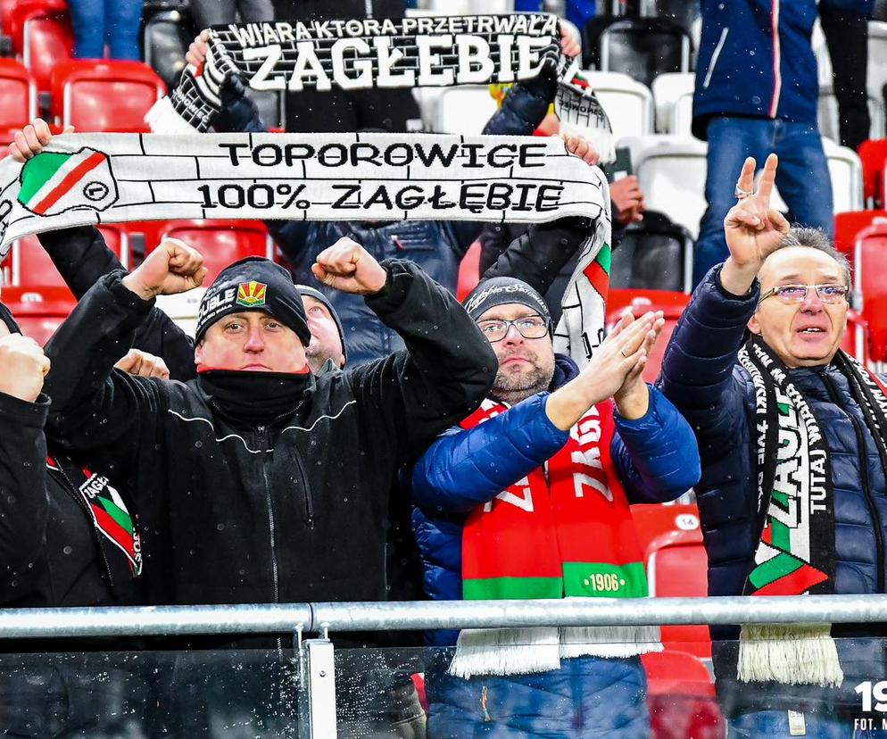 Kibice na meczu Zagłębie Sosnowiec - GKS Katowice
