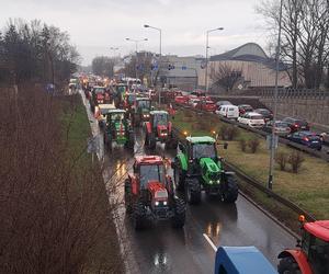 Strajk rolników w Krakowie