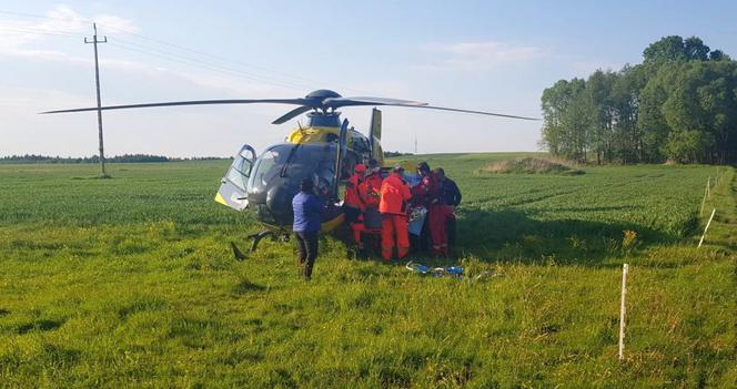 Lubaczów: Wypadek na quadzie. Potrzebny był śmigłowiec ratunkowy