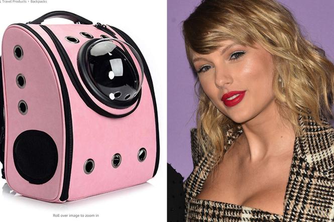 Taylor Swift i jej plecak na kota