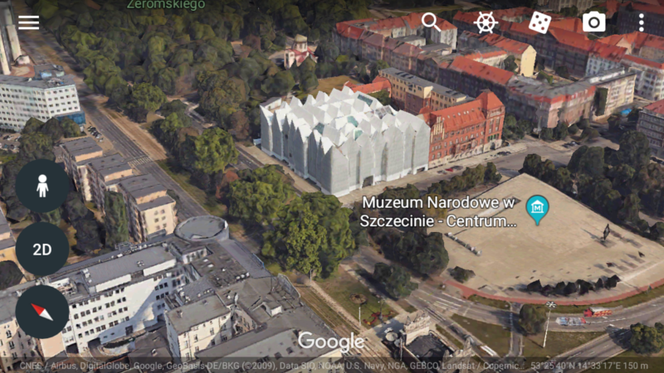 Trójwymiarowy Szczecin w Google Earth