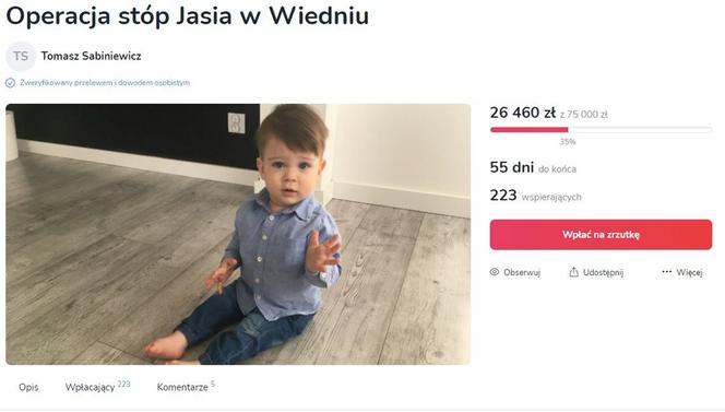 zrzutka na operację