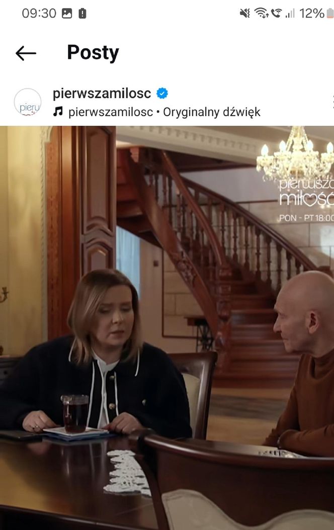 Pierwsza miłość odc. 4030. Edward Stryjeński (Marek Siudym), Marysia (Aneta Zając)