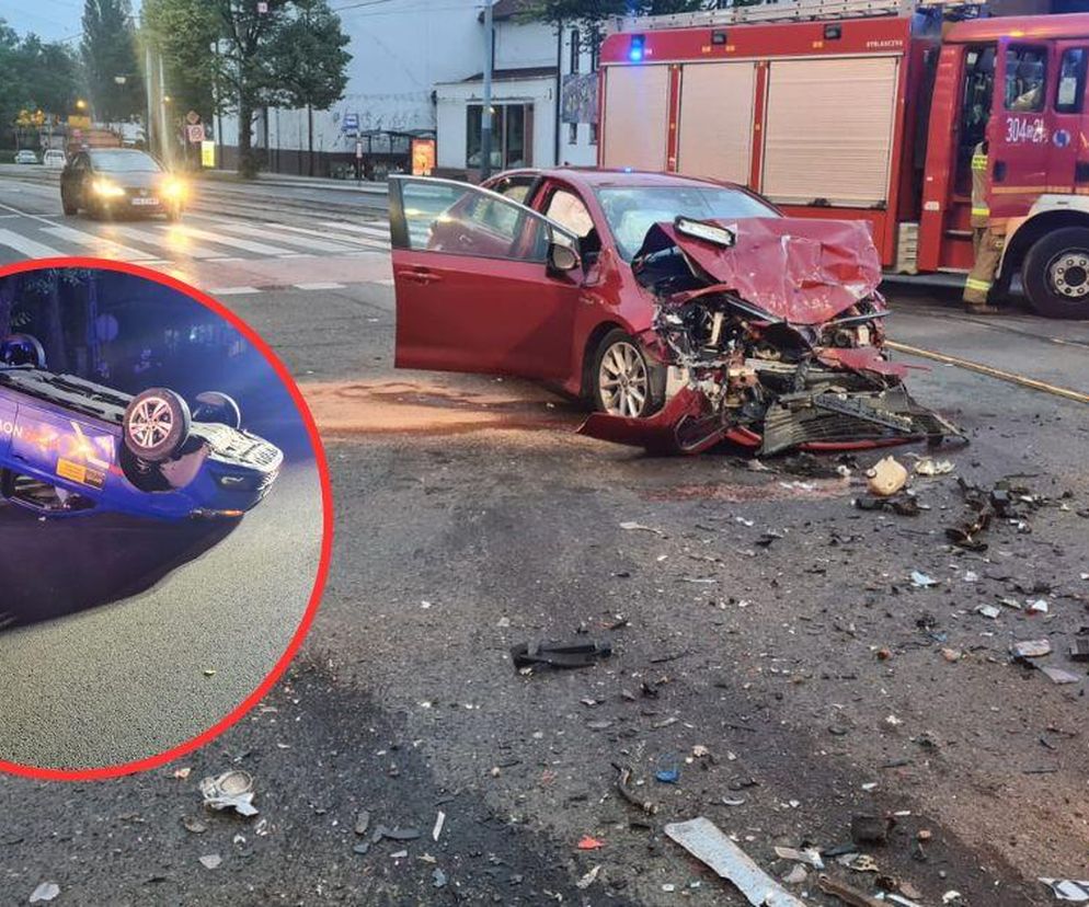 To cud, że nikt nie zginął! Zderzenie z autobusem miejskim i dachowanie w Gdańsku