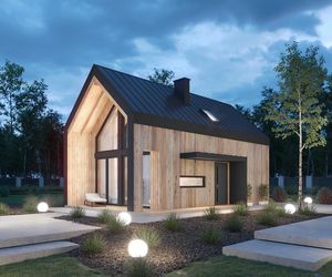 DXM1032 Stodoła 2 MK to kolejny projekt o minimalistycznej bryle, którą podkreślają materiały wykończeniowe