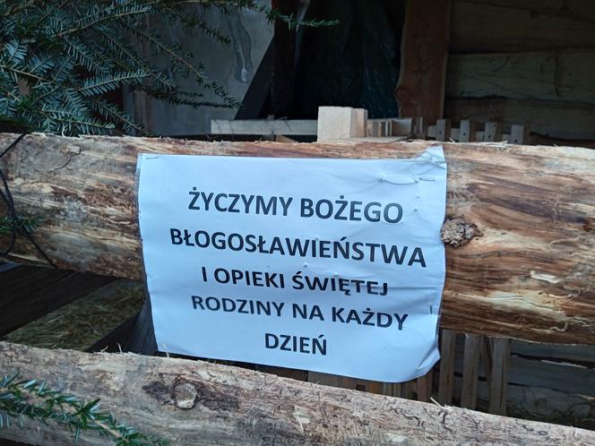 Żywa szopka przy Parafii Matki Bożej Dobrej Rady. Trzymali w niej kota i wiewiórkę w klatce