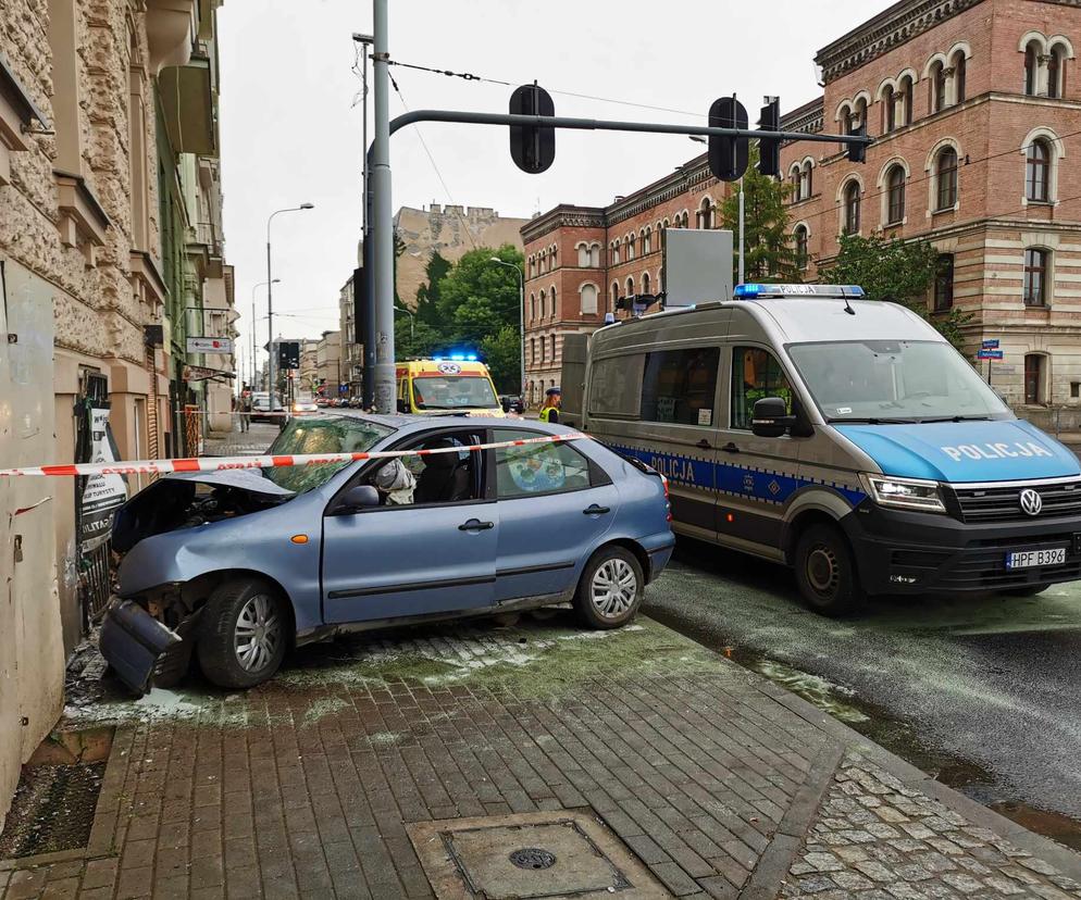 Wypadek na Placu Dąbrowskiego w Łodzi