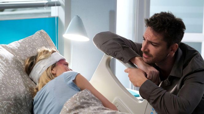 M jak miłość odc. 1849. Julia (Marta Chodorowska), Dima (Michaił Pszeniczny)