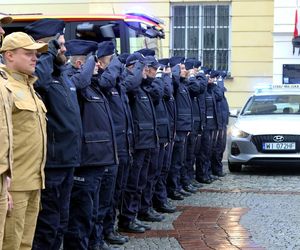 W południe zawyły syreny. Tak policjanci oddali hołd Mateuszowi Biernackiemu